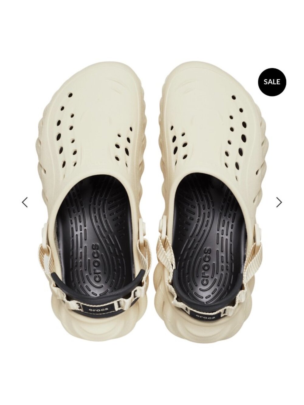 CROCS Platform Echo Clog Mens 13 Beige Comfort Slip On Workwear Casual Slippers - Picture 14 of 15